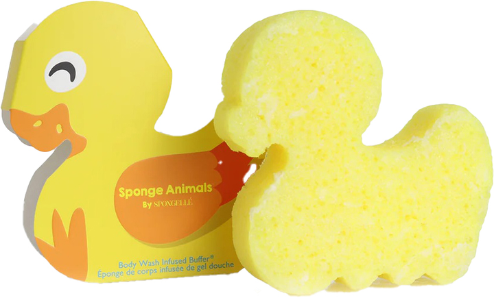 Gąbka nasączona mydłem Spongelle Sponge Animals Kids do mycia ciała dla dzieci Duck (850780001083) - obraz 1