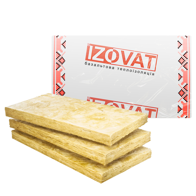 Базальтовая вата IZOVAT 100, плиты минераловатные, 100 мм, Арт ...