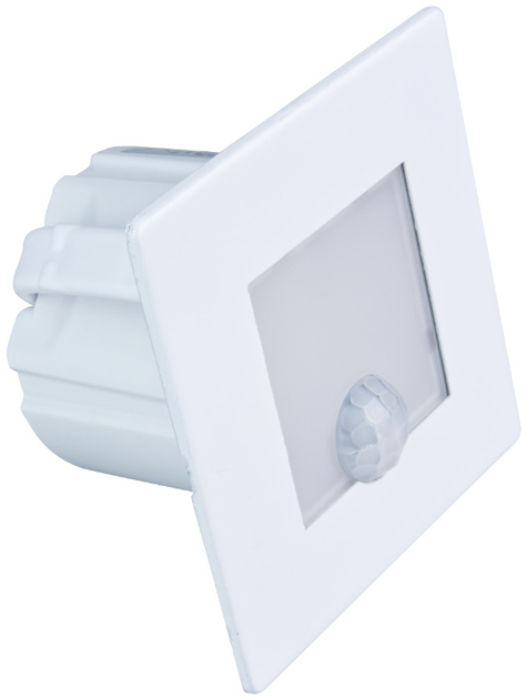 Oprawa schodowa LED DPM z czujnikiem ruchu kwadratowa matowa biała (YCB177W-PIR) (5906881210864) - obraz 1