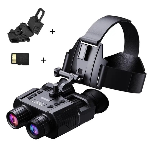 Бінокулярний прилад нічного бачення Dsoon NV8000 до 400м кріплення на голову адаптер FMA L4G24 + карта 64Гб (Kali) KL507 - зображення 1