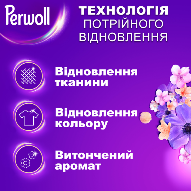 Гель для стирки Perwoll Восстановление и аромат для темных вещей 3000 мл (9000101811322) 
