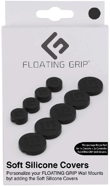 Кришки для настінного монтажу Floating Grip Wall Mount Covers Black (5713474048502) - зображення 1
