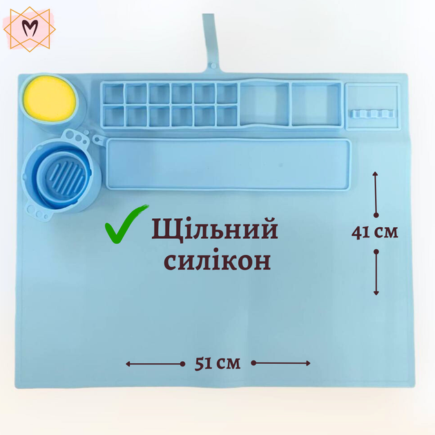 Силіконовий килимок для малювання, килимок для дитячої творчості, пастельно-рожевий - Фото 4 Силіконовий килимок для малювання, килимок для дитячої творчості, пастельно-рожевий - изображение 4