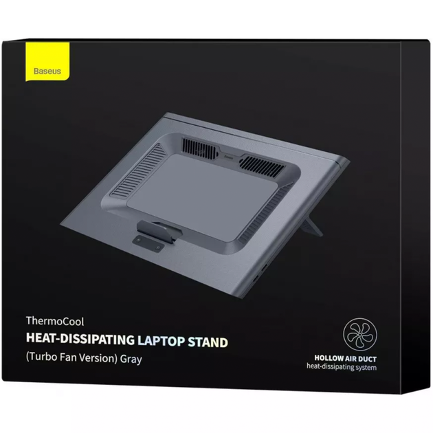 Подставка для ноутбука Baseus ThermoCool Heat-Dissipating (Turbo Fan Version), Gray - Фото 7 Подставка для ноутбука Baseus ThermoCool Heat-Dissipating (Turbo Fan Version), Gray - изображение 7