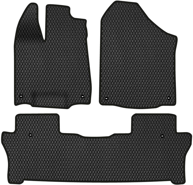 Акція на EVA килимки EVAtech в салон авто для Honda Pilot Elite 8 seats 2015-2022 3 покоління SUV USA 3 шт Black від Rozetka