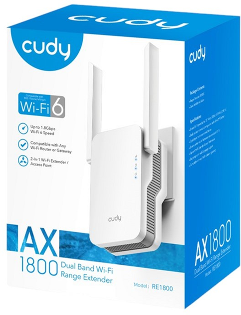 Ретранслятор Cudy RE1800 (6971690791872) - зображення 5