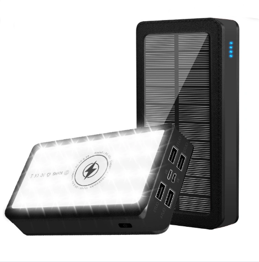 Power Bank Solar 30000 mAh 22,5 Вт з бездротовою зарядкою, сонячною панеллю та ліхтариком Чорний (код: PS-403) - Фото 2 Power Bank Solar 30000 mAh 22,5 Вт з бездротовою зарядкою, сонячною панеллю та ліхтариком Чорний (код: PS-403) - зображення 2