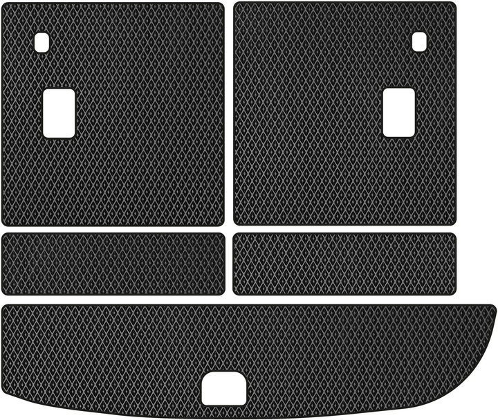 Акція на EVA килимок EVAtech в багажник авто для Hyundai Santa FE (CM) 7 seats 2006-2010 2 покоління SUV Korea 5 шт Black від Rozetka