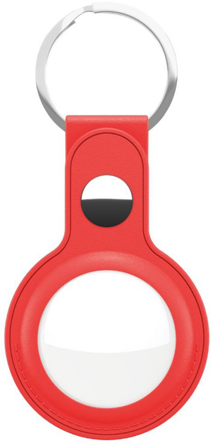 Шкіряний брелок KeyBudz Leather Keyring для Apple AirTag (2 Pack) Red (AT2_S1_RED) - зображення 1