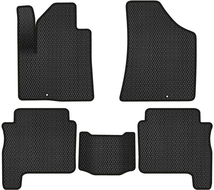 Акція на EVA килимки EVAtech в салон авто для Hyundai Santa FE (CM) Restyling (Hinged Gas Pedal) 5 seats (2 clips) 2010-2012 2 покоління SUV EU 5 шт Black від Rozetka
