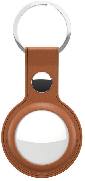 Skórzany brelok KeyBudz Leather Keyring do Apple AirTag (2 Pack) Tan (AT2_S1_TAN) - obraz 2