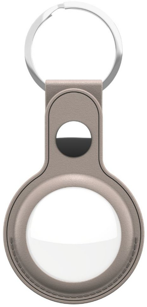 Skórzany brelok KeyBudz Leather Keyring do Apple AirTag (2 Pack) Sandy Beige (AT2_S1_SBG) - obraz 1