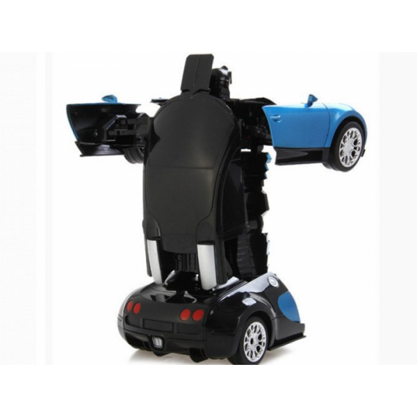 Машина-трансформер с пультом AUTOBOTS Bugatti Veyron Черно-синяя TRG-6046 - изображение 4