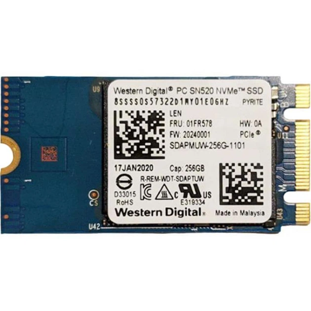 Western Digital SN520 256GB SSD 5枚セット。 Накопитель SSD 256GB WD PC SN520 M.2 2242 PCIe 3.0 x2 NVMe TLC