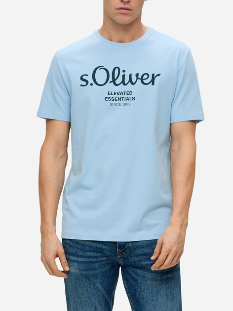 Koszulka męska s.Oliver 10.3.11.12.130.2141458-50D1 M Błękitna (4099975042760) - obraz 1
