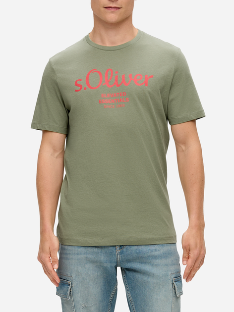 Koszulka męska s.Oliver 10.3.11.12.130.2141458-73D1 2XL Oliwkowa (4099975043033) - obraz 1