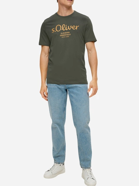Футболка чоловіча s.Oliver 10.3.11.12.130.2141458-79D2 L Хакі (4099975043132) - зображення 3
