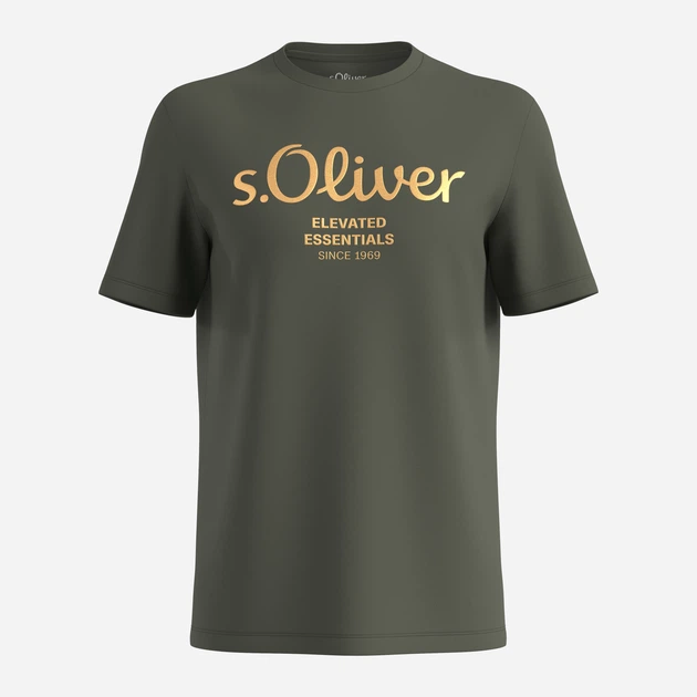 Футболка чоловіча s.Oliver 10.3.11.12.130.2141458-79D2 2XL Хакі (4099975043156) - зображення 4