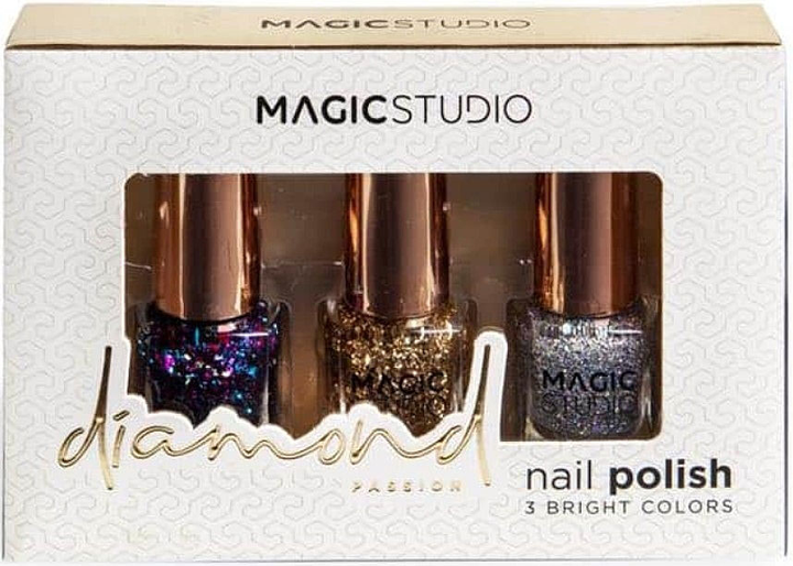 Lakiery do paznokci IDC Institute Idc Magic Studio Diamond 3 x 6 ml (8436609392260) - obraz 1