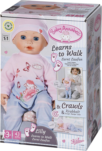 Lalka bobas Baby Annabell Learns To Walk Annabell 43 cm (4001167706688) - obraz 2