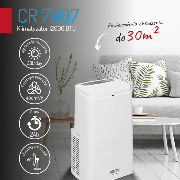 Mobilny klimatyzator Camry CR 7907 - obraz 6