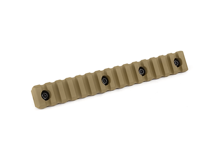 Планка Пикатинни КРУК CRC 9018 Coyote Tan на 15 слотов с креплением M-Lok - изображение 1