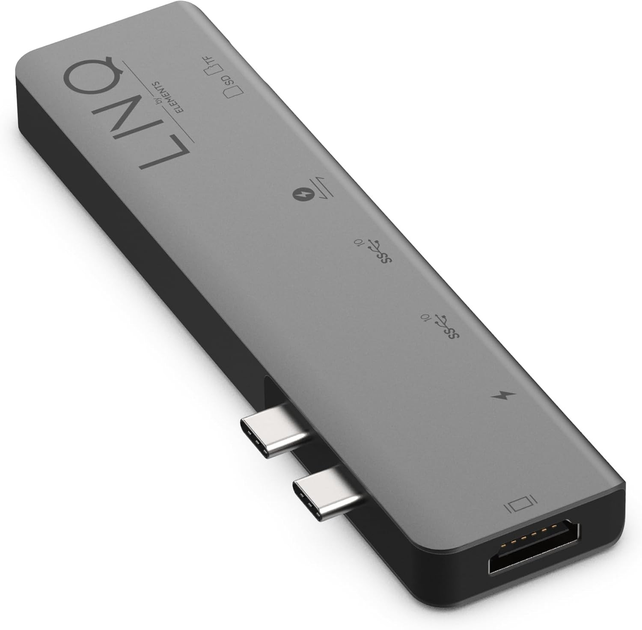 USB-хаб Linq 7-в-2 TB Pro Multiport USB-C 10 Гбіт/с Silver (LQ48012) - зображення 2