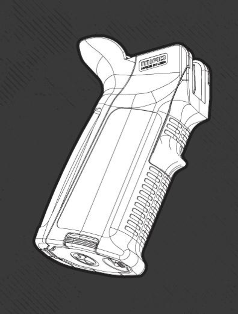 Рукоятка пистолетная Magpul MIAD GEN 1.1 для AR15. Black - изображение 2
