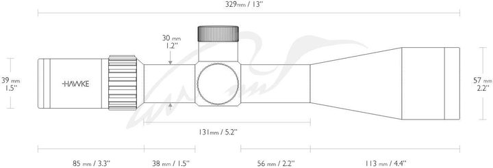 Приціл оптичний Hawke Airmax Compact 6-24x50 SF сітка AMX з підсвічуванням - зображення 2