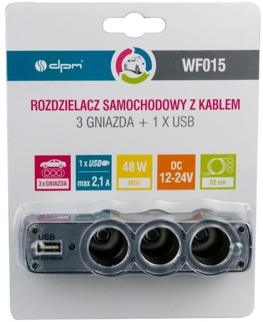 Розгалужувач прикурювача DPM WF015 (5903332582471) - зображення 3