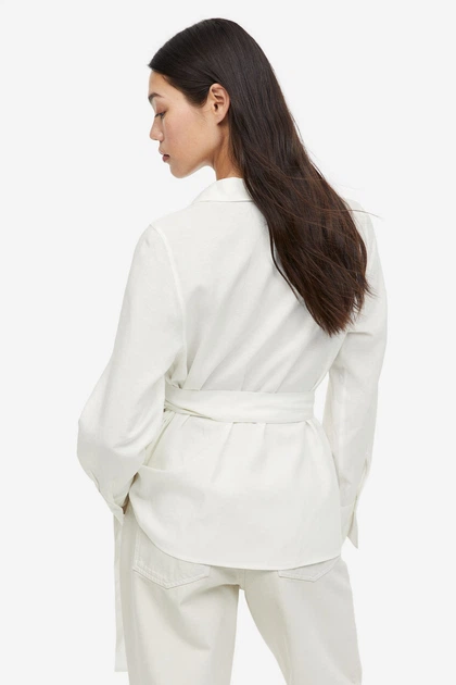 Блуза H&M XS молочний 29121173432 - Фото 4 Блуза H&M XS молочний 29121173432 - зображення 4