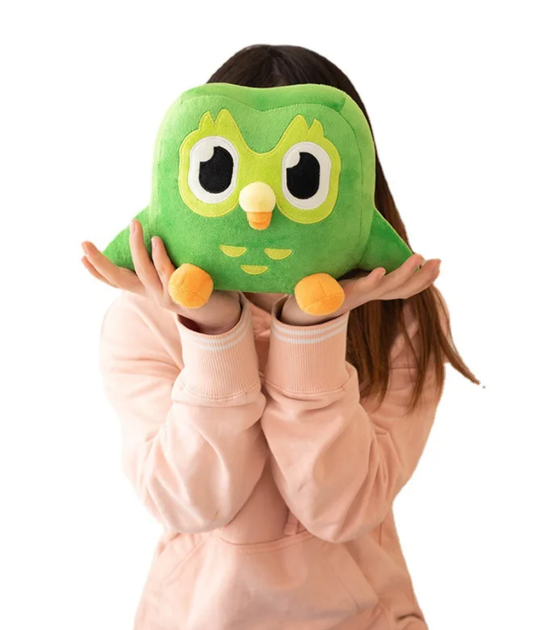 М'яка іграшка Сова Duolingo Owl Toy 30 см, Зелений - Фото 2 М'яка іграшка Сова Duolingo Owl Toy 30 см, Зелений - зображення 2