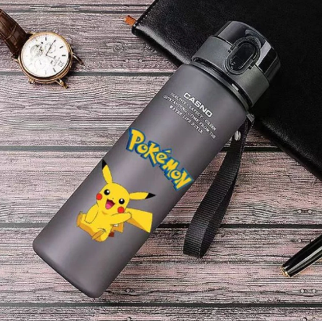 Пляшка для води дитяча 560 мл Покемони Пікачу M-2, Pokemon, Grey - Фото 2 Пляшка для води дитяча 560 мл Покемони Пікачу M-2, Pokemon, Grey - зображення 2