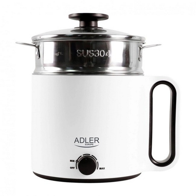 Электрокастрюля 1.9 л Adler AD 6417 5в1 White - изображение 4