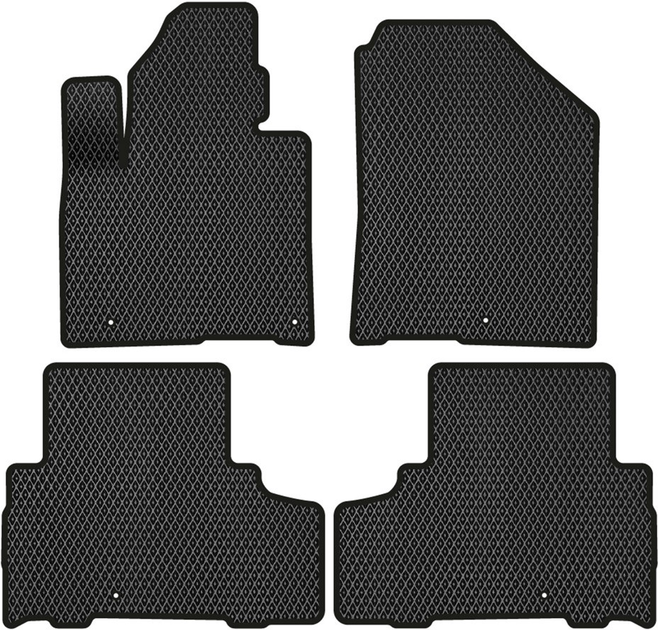 Акція на EVA килимки EVAtech в салон авто для Kia Sorento Prime (UM) 7 seats 2014-2020 3 покоління SUV EU 4 шт Black від Rozetka