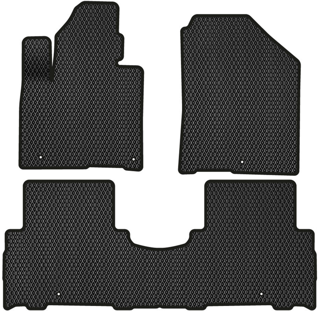 Акція на EVA килимки EVAtech в салон авто для Kia Sorento (UM) 5 seats 2014-2020 3 покоління SUV USA 3 шт Black від Rozetka