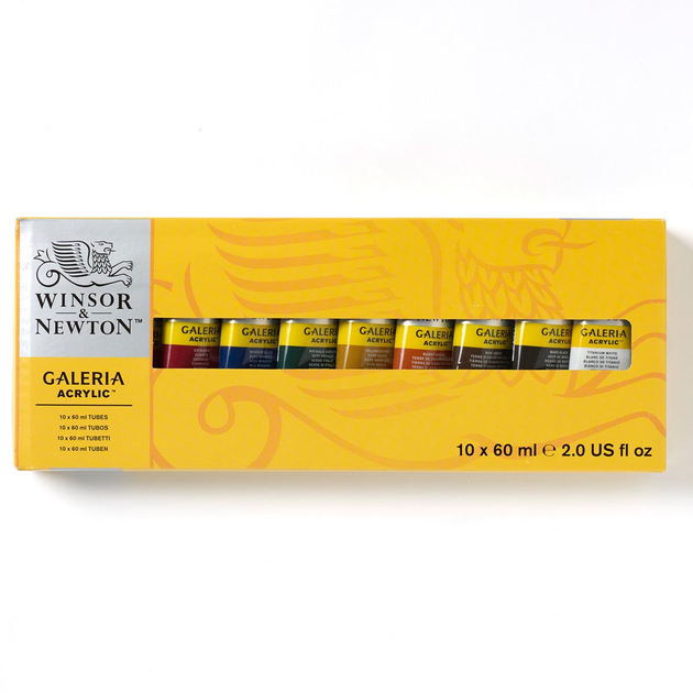 Zestaw farb akrylowych Winsor & Newton Galeria 10 x 60 ml (5012572010061) - obraz 1