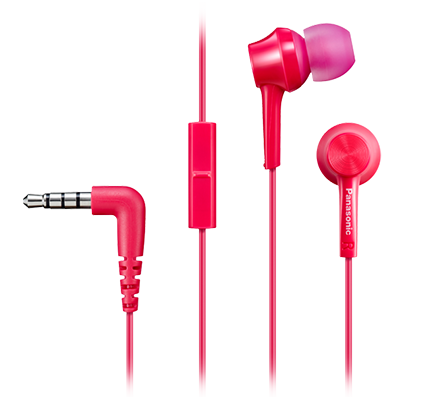 Дротові навушники з мікрофоном Panasonic RP-TCM115GC-P Red - зображення 4