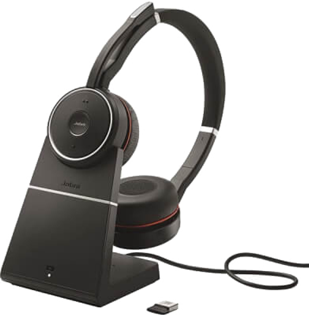 Słuchawki Jabra Evolve 65 SE Link380a UC Stereo Stand (6593-833-499) - obraz 1