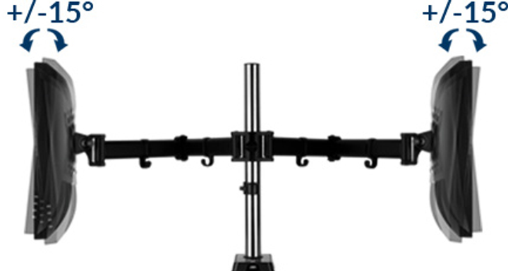 Uchwyt biurkowy do dwóch monitorów Arctic Z2 Black (AEMNT00053A) - obraz 7