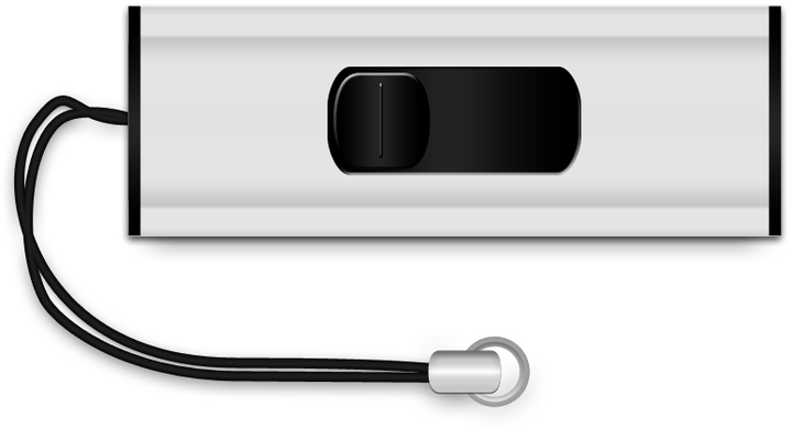 Флеш пам'ять USB MediaRange 128GB USB 3.0 Black/Silver (4260283118878) - зображення 2