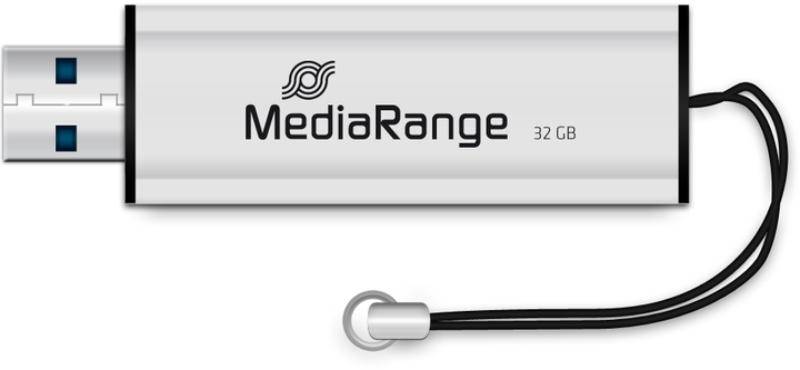 Флеш пам'ять USB MediaRange 32GB USB 3.0 Black/Silver (4260283113415) - зображення 3