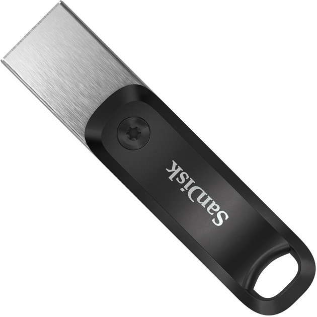 Флеш пам'ять USB SanDisk iXpand Go 64GB USB 3.0 + Lightning Black/Silver (SDIX60N-064G-GN6NN) - зображення 1