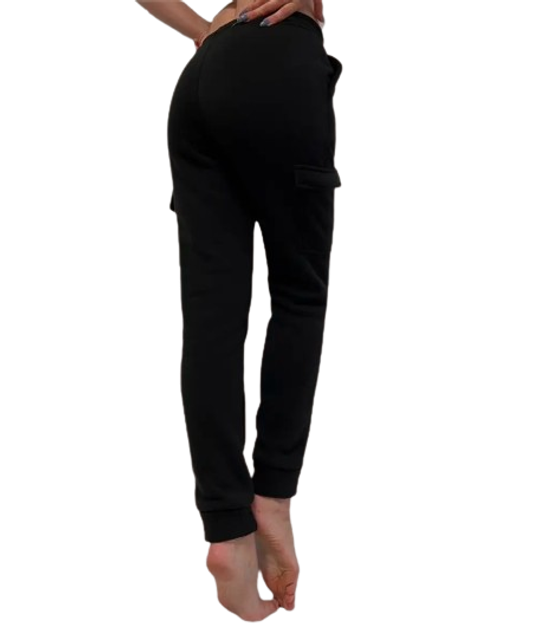 Теплые трикотажные штаны на флисе Elegance EL0125 44 черные от продавца ...