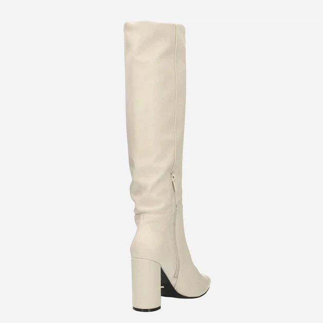 Kozaki damskie na słupku Mexx MEXMXQL012001W-3002 39 Beżowe (8720762063410) - obraz 3