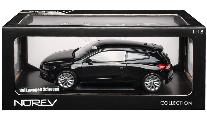 Модель автомобіля Volkswagen Scirocco 3 Black by Norev, Scale 1:18 - зображення 2