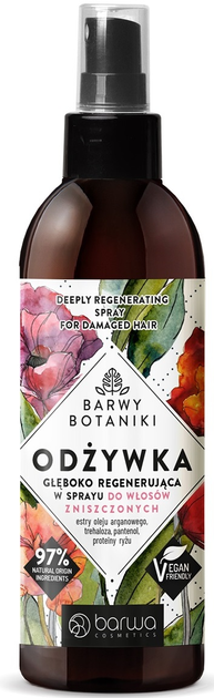 Спрей-кондиціонер Barwa Barwy Botaniki для пошкодженого волосся глибоко відновлюючий 250 мл (5902305001711) - зображення 1