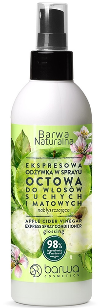 Експрес-кондиціонер Barwa Naturalna оцтовий для сухого і тьмяного волосся для блиску 200 мл (5902305002015) - зображення 1