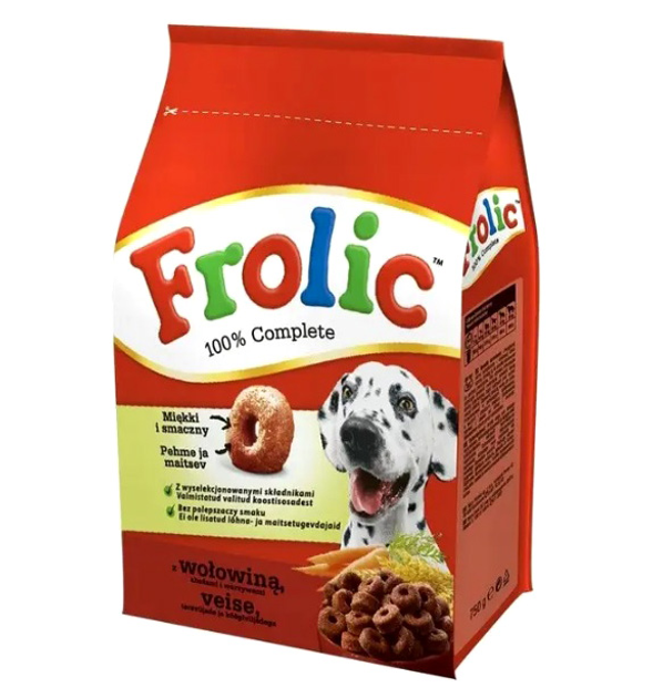 Sucha karma dla psów Frolic wołowina 750 g (5900951292125) - obraz 1