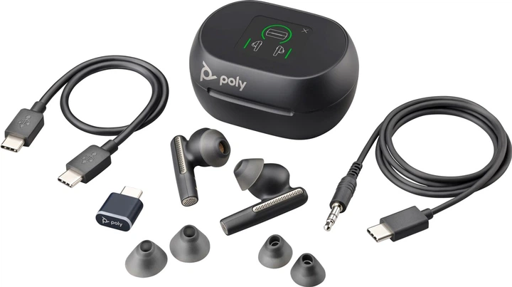 Навушники Poly TWS Voyager Free 60+ Earbuds + BT700C + TSCHC Black (7Y8G4AA) - зображення 7